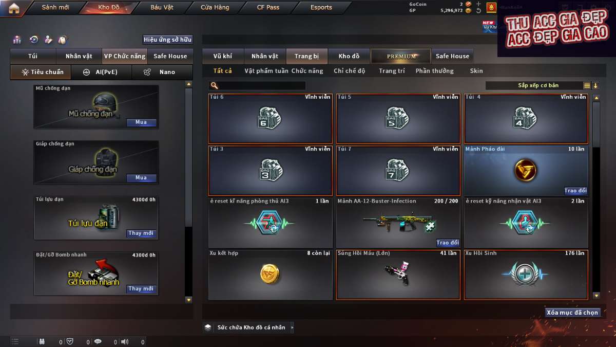 shop acc cf uy tin gia re